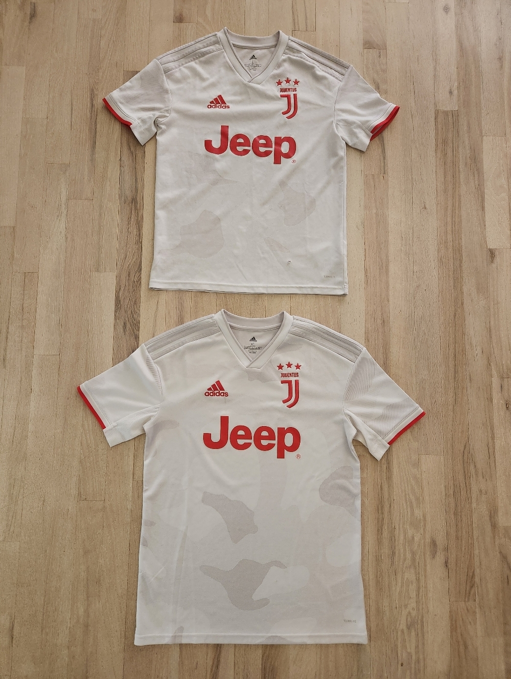 Lot Of Juventus 19/20 Away Jerseys Youth L & XL - Adidas Camo Jeep Soccer Kit